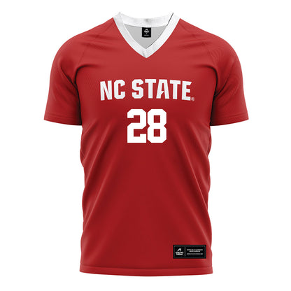 NC State - NCAA Men's Soccer : Brendan Peeples - Red Soccer Jersey-0