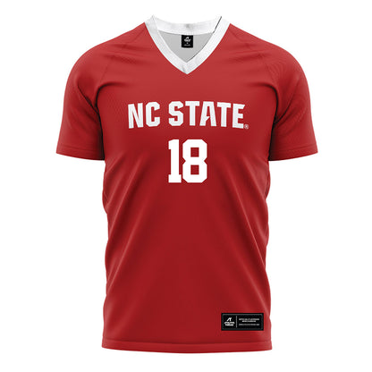 NC State - NCAA Men's Soccer : Isaac Heffess - Red Soccer Jersey