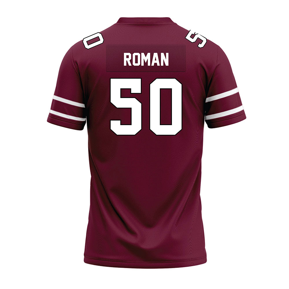 Fordham - NCAA Football : Connor Roman - Maroon Premium Football Jersey-1