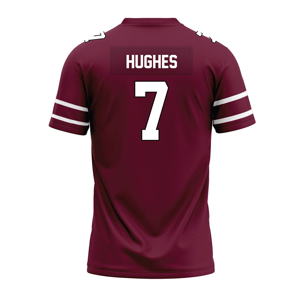 Fordham - NCAA Football : Alec Hughes - Maroon Premium Football Jersey-1