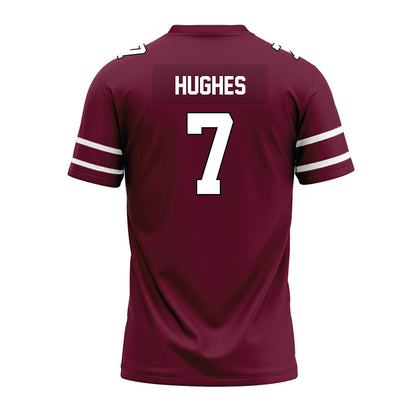 Fordham - NCAA Football : Alec Hughes - Maroon Premium Football Jersey-1