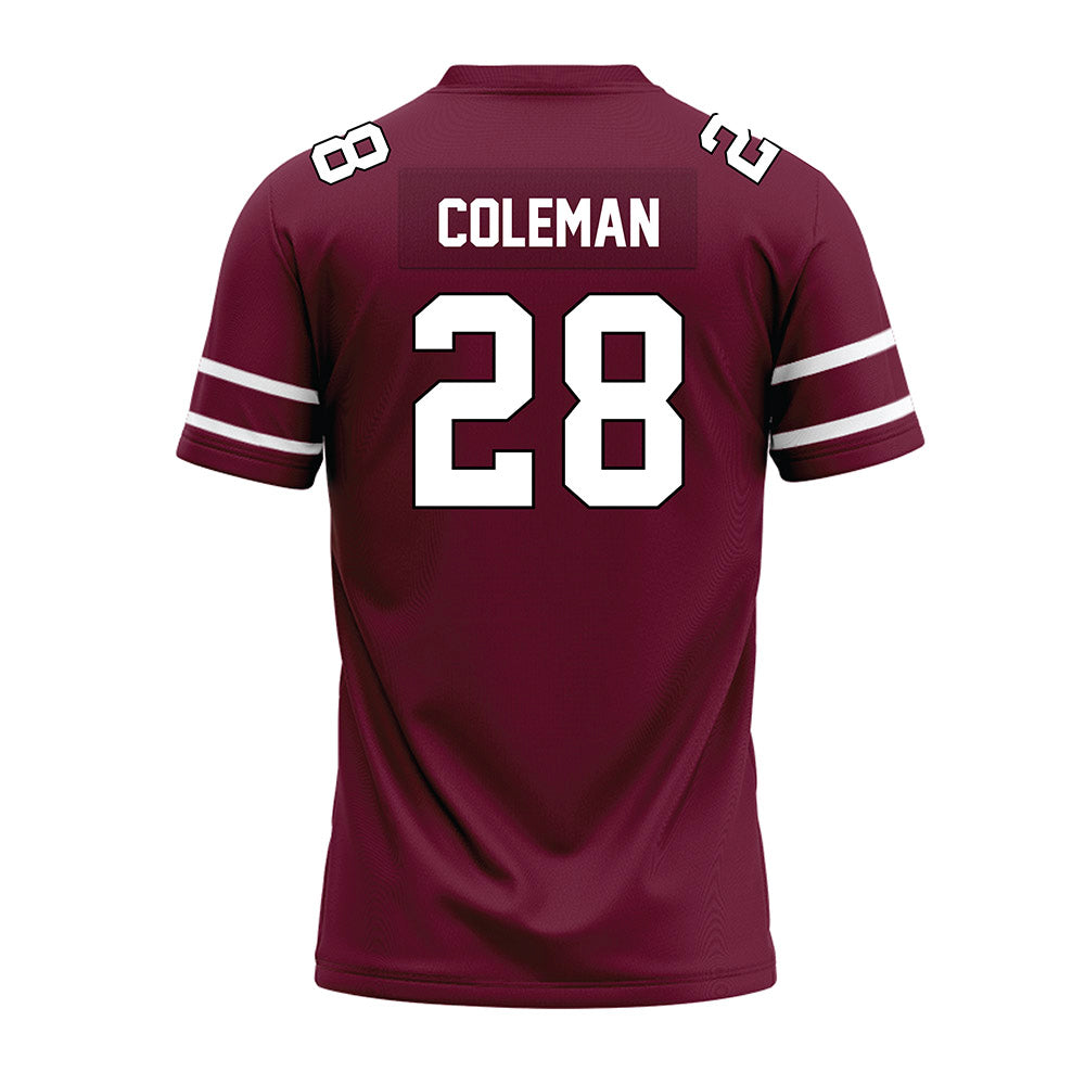 Fordham - NCAA Football : Malachi Coleman - Maroon Premium Football Jersey-1