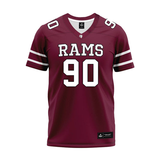 Fordham - NCAA Football : Tiumalu Afalava - Maroon Premium Football Jersey-0