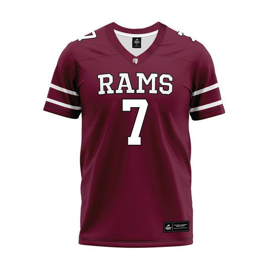 Fordham - NCAA Football : Alec Hughes - Maroon Premium Football Jersey-0