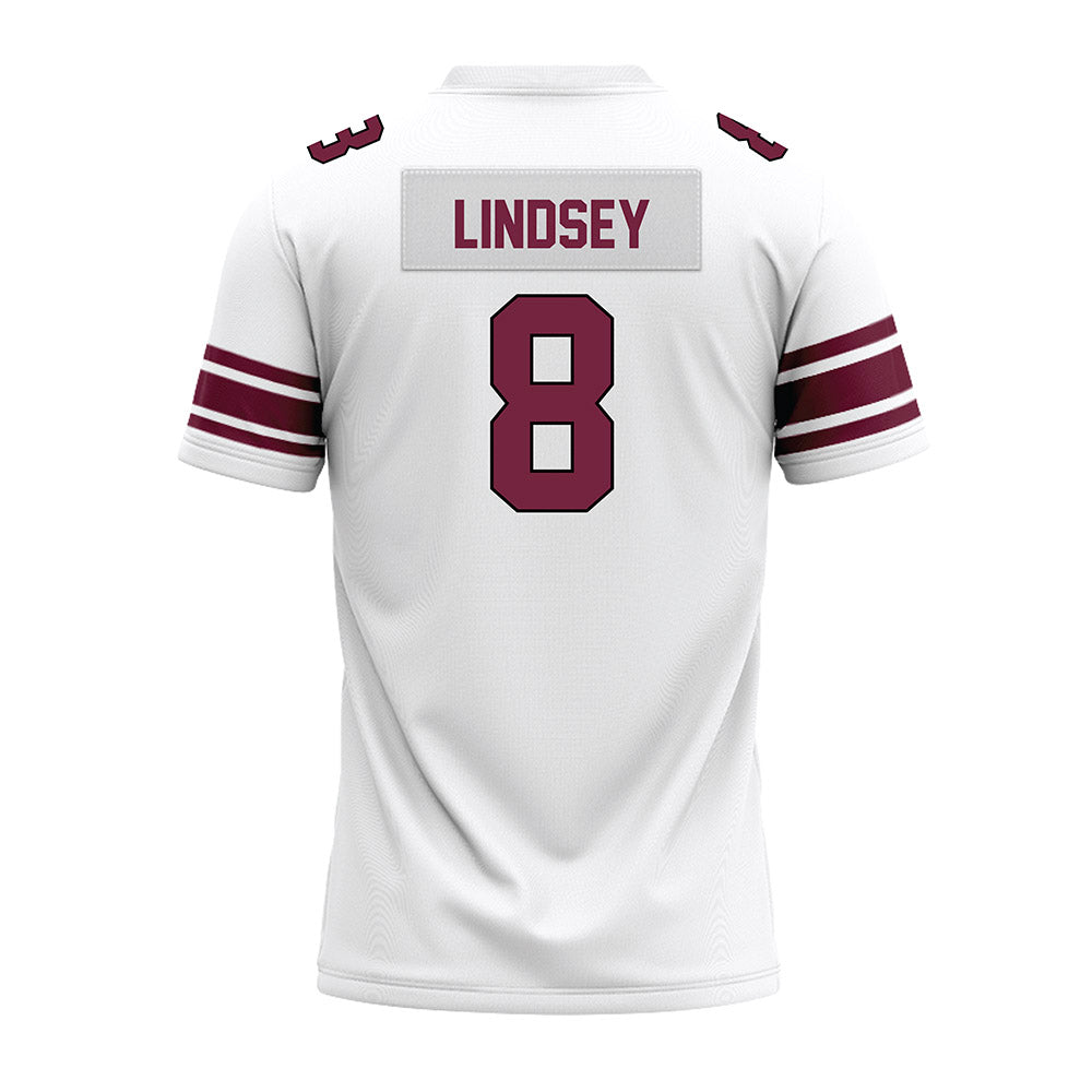 Fordham - NCAA Football : Nathan Lindsey - White Premium Football Jersey-1