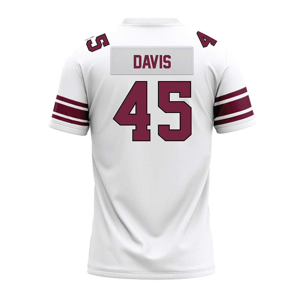 Fordham - NCAA Football : Tyler Davis - White Premium Football Jersey-1