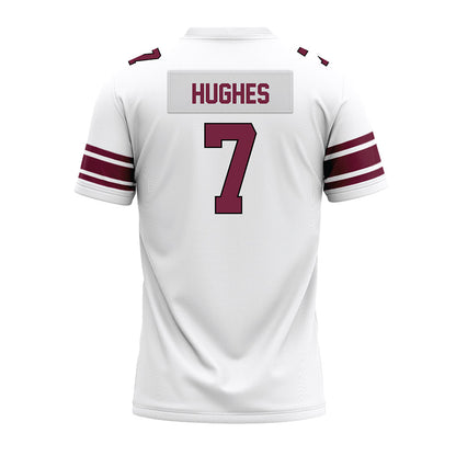 Fordham - NCAA Football : Alec Hughes - White Premium Football Jersey-1