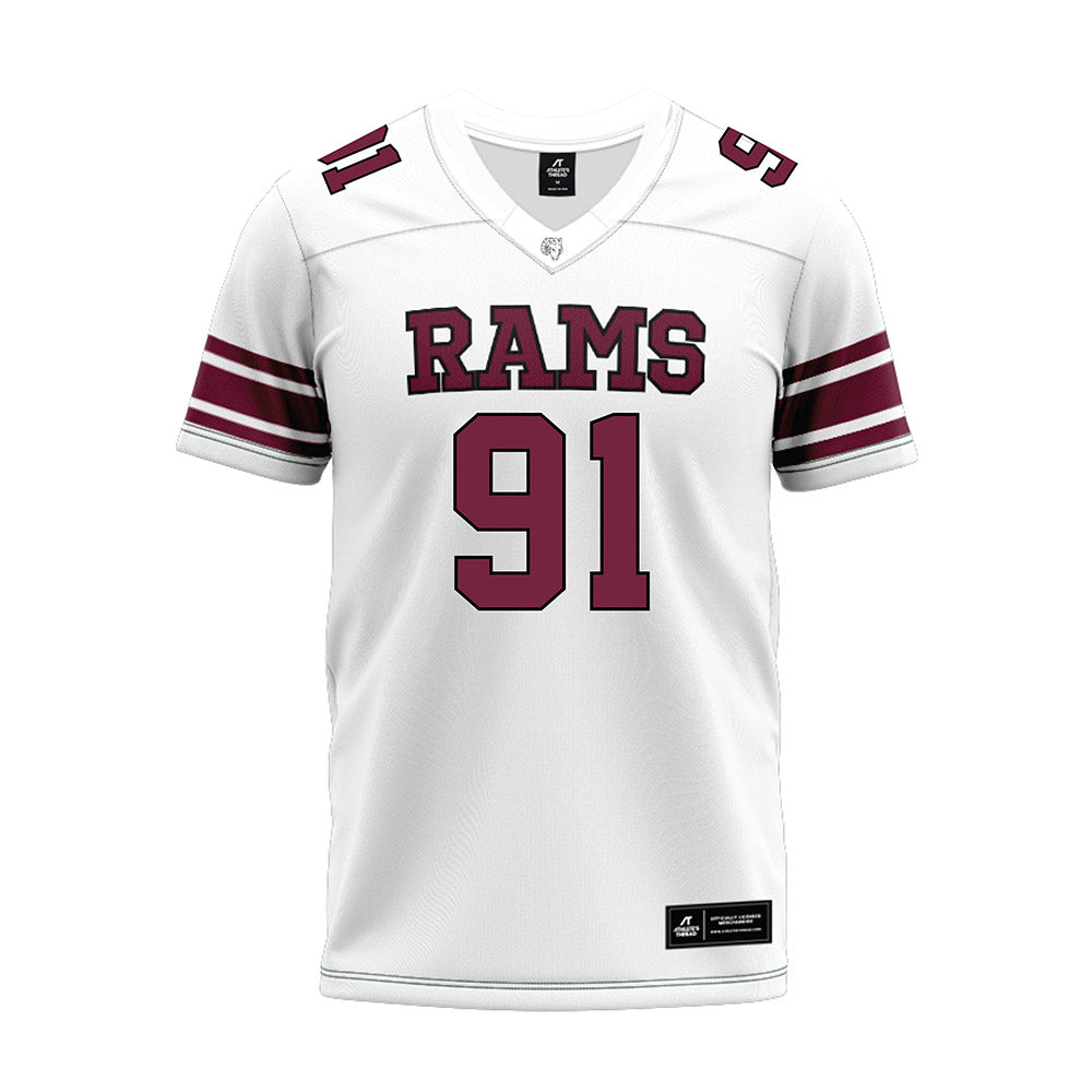 Fordham - NCAA Football : Cole Siegel - White Premium Football Jersey-0