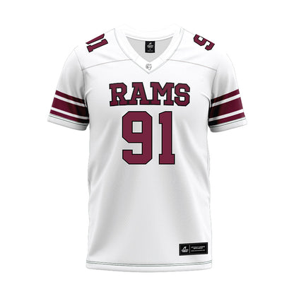 Fordham - NCAA Football : Cole Siegel - White Premium Football Jersey-0