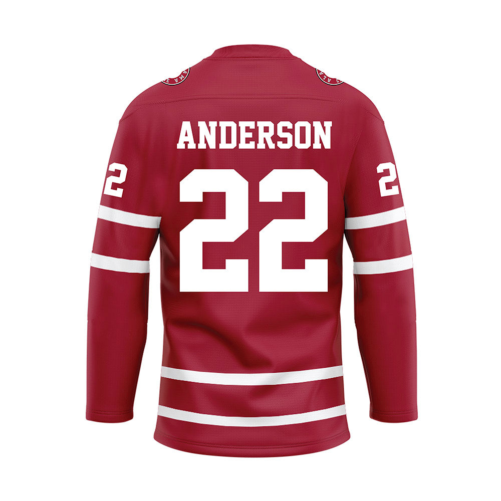 Alabama - Football Alumni : Ryan Anderson - Crimson Hockey Jersey