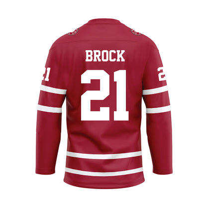 Alabama - Mens Basketball Alumni : Evan Brock - Crimson Hockey Jersey