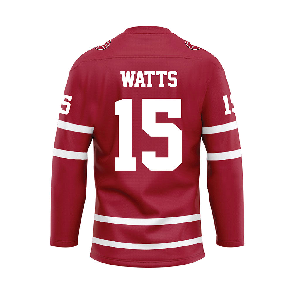 Alabama - Football Alumni : William Watts - Crimson Hockey Jersey