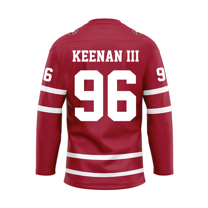 Alabama - NCAA Football : Tim Keenan III - Crimson Hockey Jersey