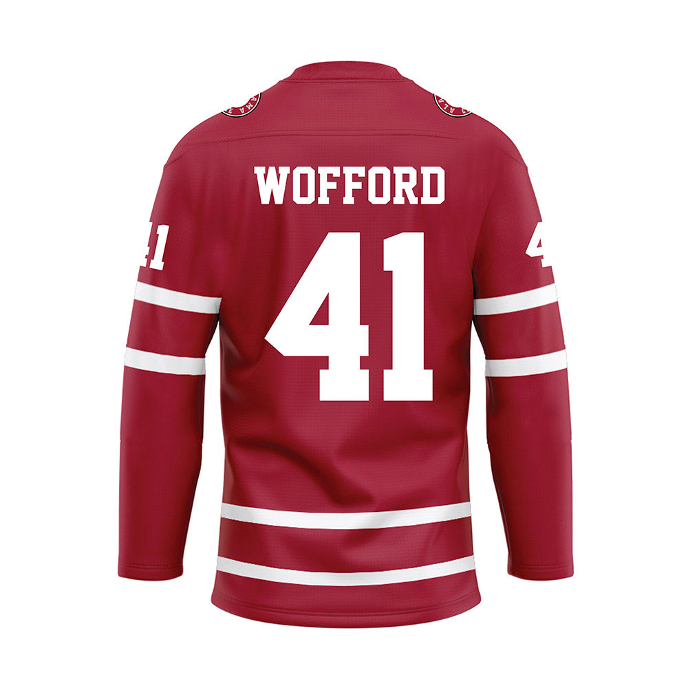 Alabama - Football Alumni : Curtis Wofford - Crimson Hockey Jersey