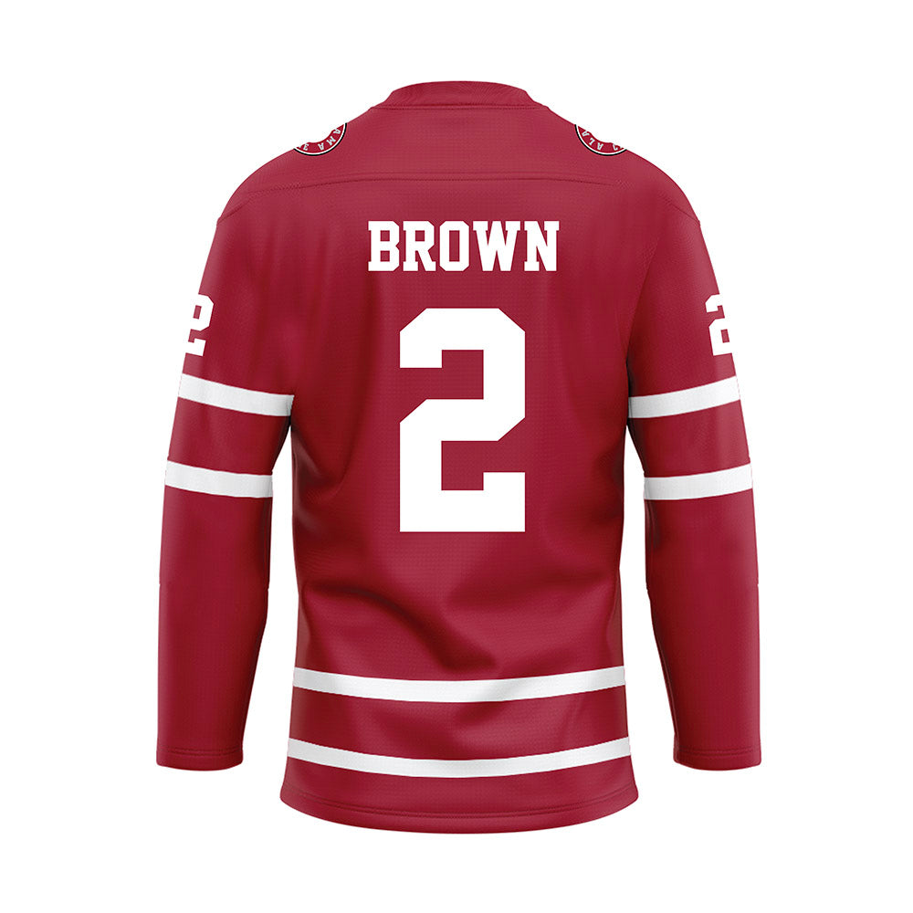 Alabama - NCAA Football : Zabien Brown - Crimson Hockey Jersey