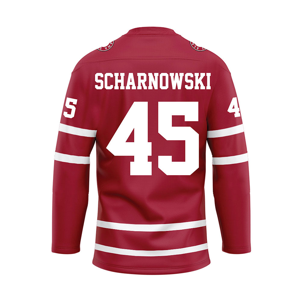 Alabama - NCAA Men's Basketball : Max Scharnowski - Crimson Hockey Jersey-1