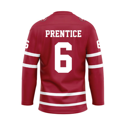 Alabama - NCAA Football : Kobe Prentice - Crimson Hockey Jersey