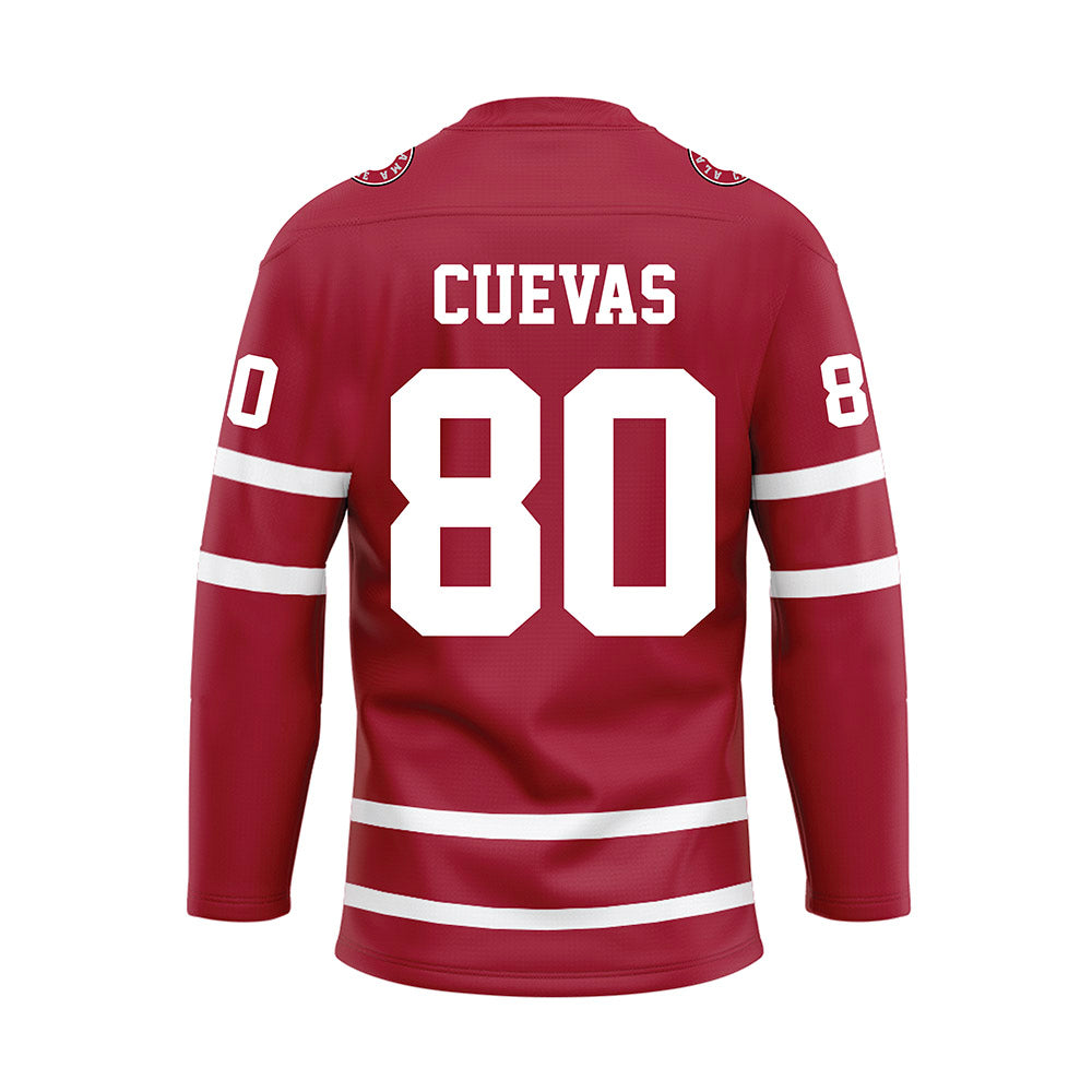 Alabama - NCAA Football : Josh Cuevas - Crimson Hockey Jersey