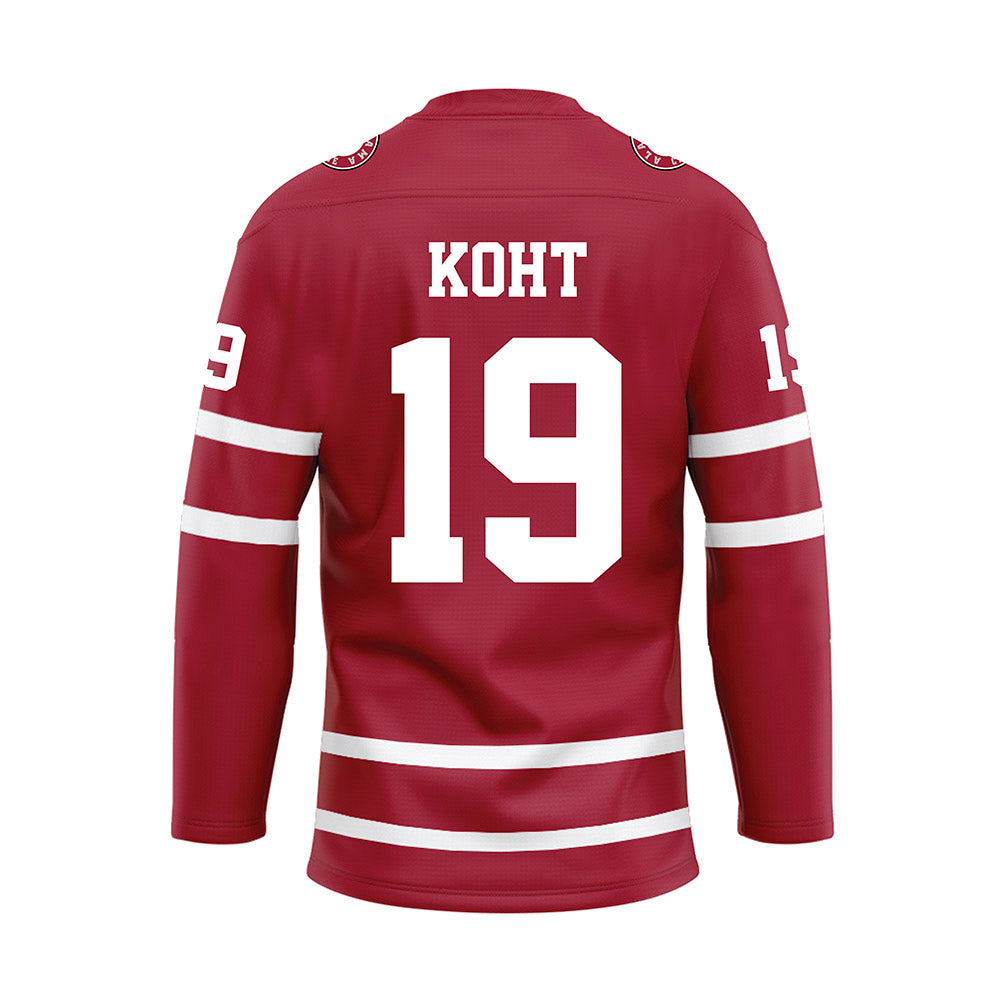 Alabama - NCAA Football : Keanu Koht - Crimson Hockey Jersey