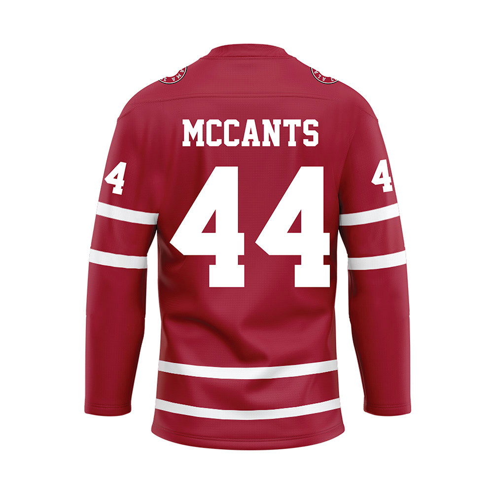 Alabama - NCAA Baseball : TJ McCants - Crimson Hockey Jersey