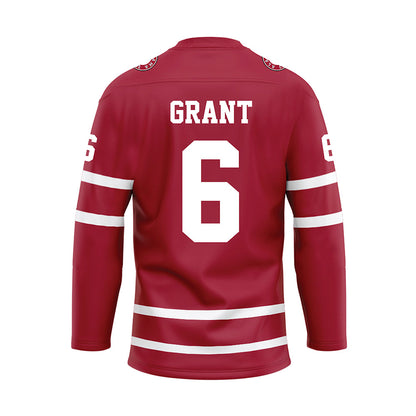 Alabama - NCAA Baseball : Max Grant - Crimson Hockey Jersey