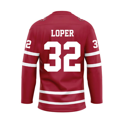 Alabama - NCAA Football : Jay Loper - Crimson Hockey Jersey