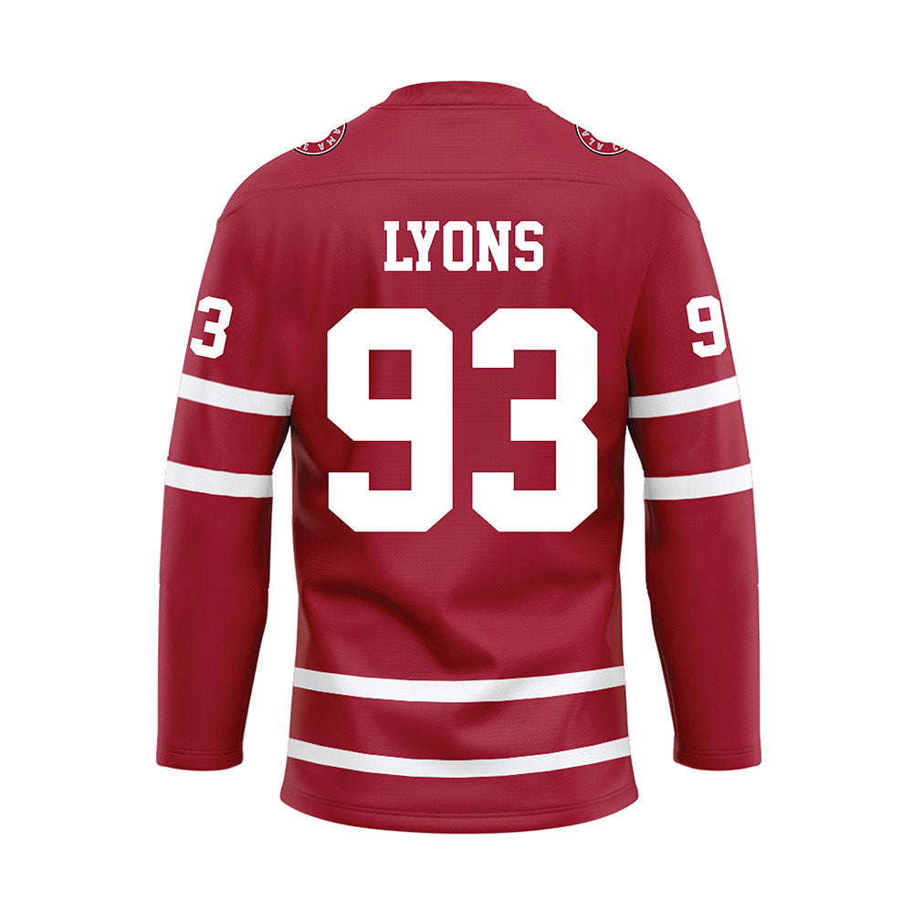 Alabama - Football Alumni : Marty Lyons - Crimson Hockey Jersey