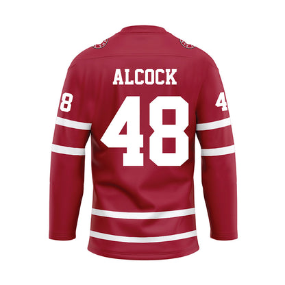 Alabama - NCAA Baseball : Bobby Alcock - Crimson Hockey Jersey