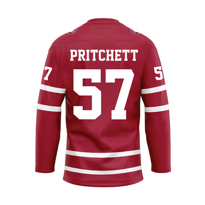 Alabama - NCAA Football : Elijah Pritchett - Crimson Hockey Jersey