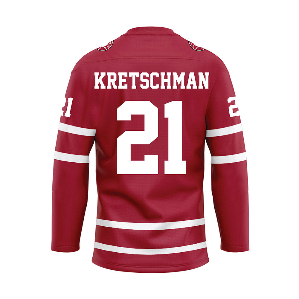 Alabama - Softball Alumni : Kelly Kretschman - Crimson Hockey Jersey