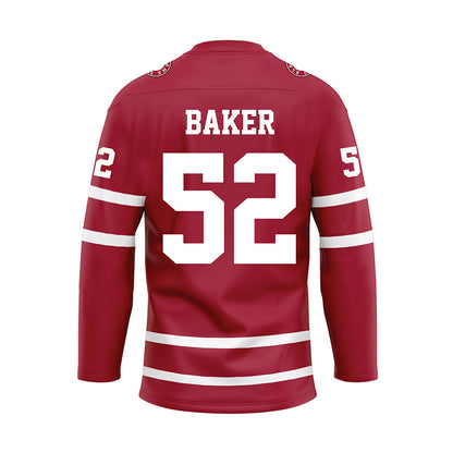 Alabama - NCAA Baseball : Jackson Baker - Crimson Hockey Jersey