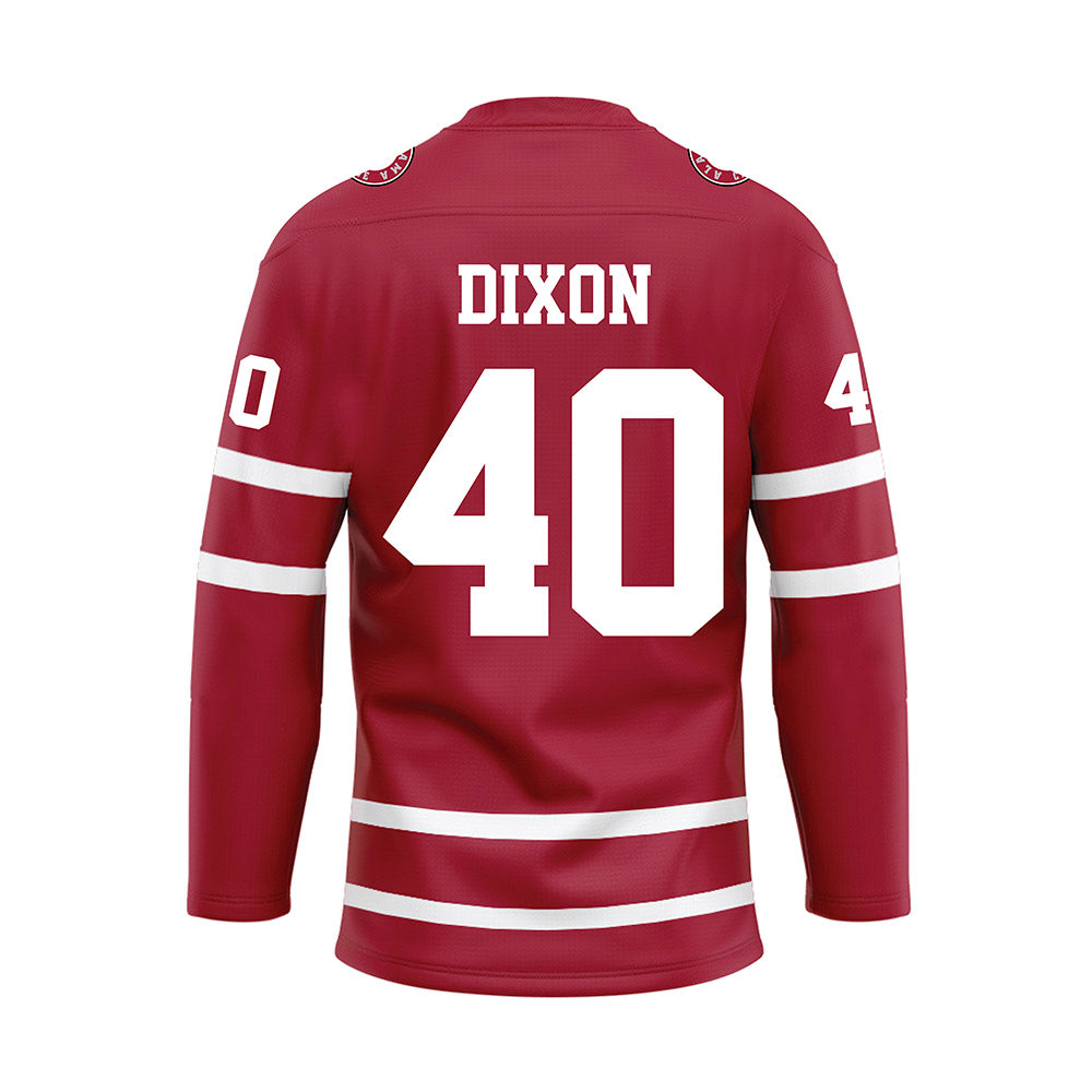 Alabama - NCAA Football : Sterling Dixon - Crimson Hockey Jersey