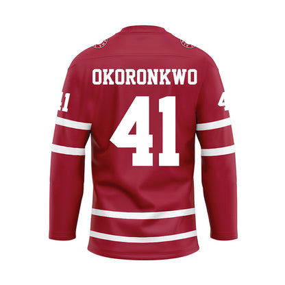 Alabama - NCAA Football : Justin Okoronkwo - Crimson Hockey Jersey