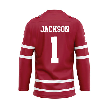 Alabama - NCAA Football : Domani Jackson - Crimson Hockey Jersey