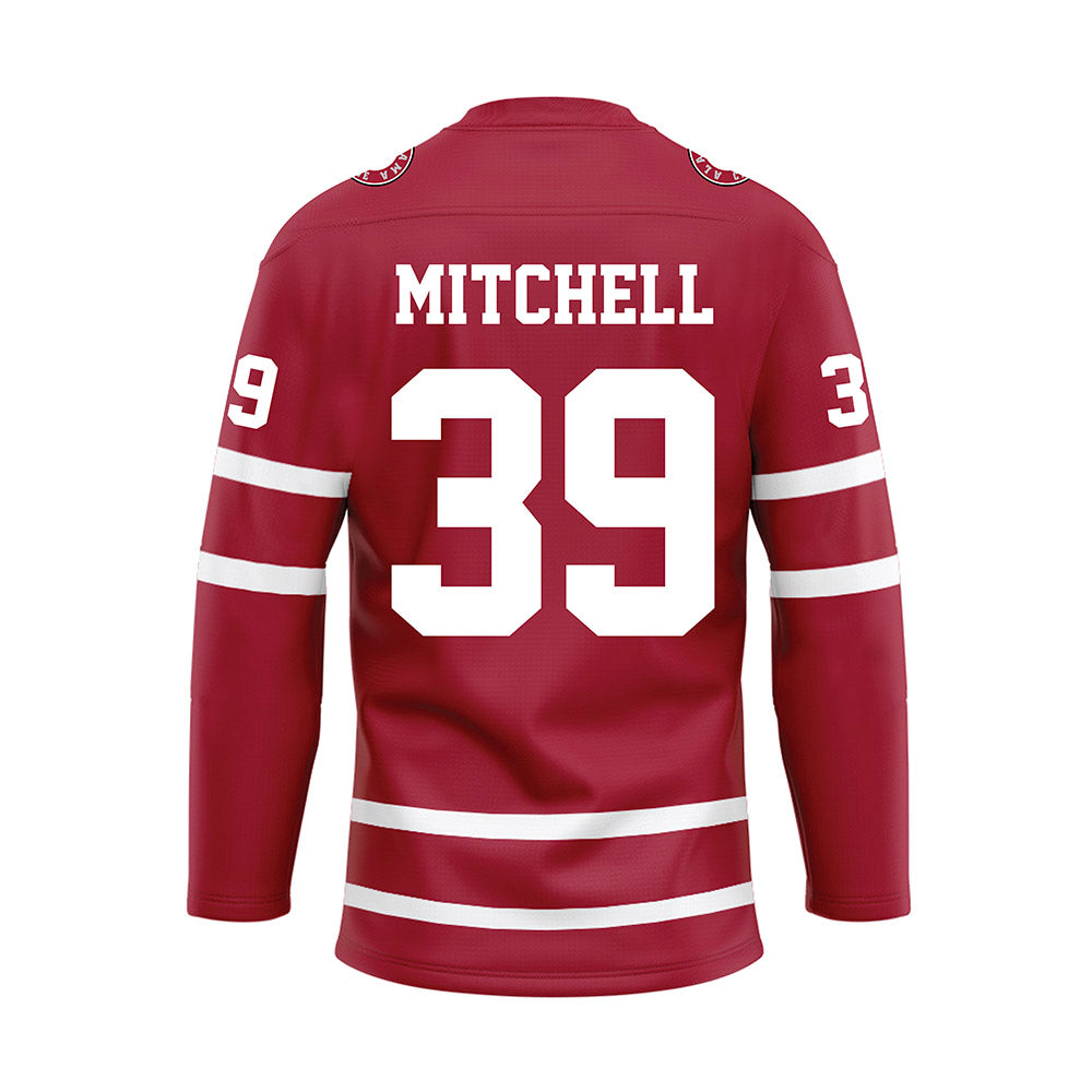 Alabama - NCAA Baseball : Sam Mitchell - Crimson Hockey Jersey