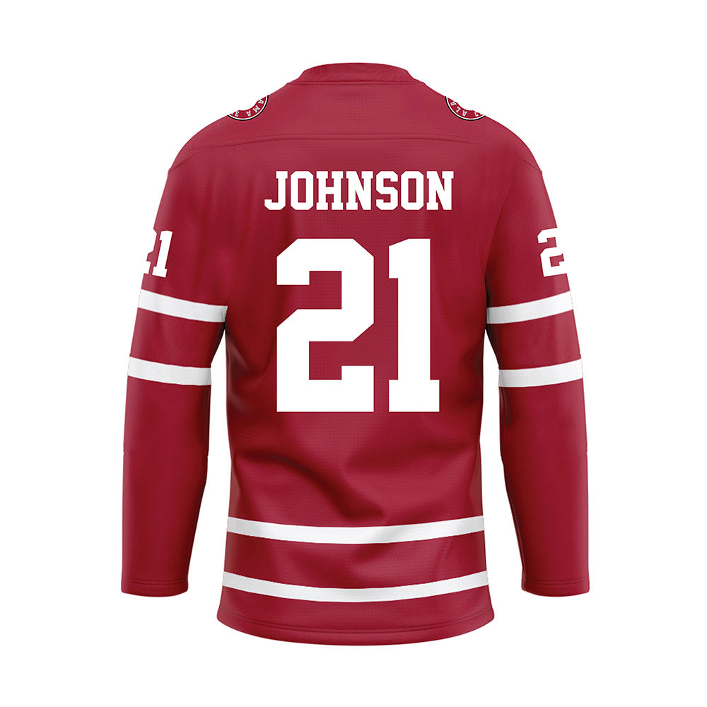 Alabama - Mens Basketball Alumni : Britton Johnson - Crimson Hockey Jersey