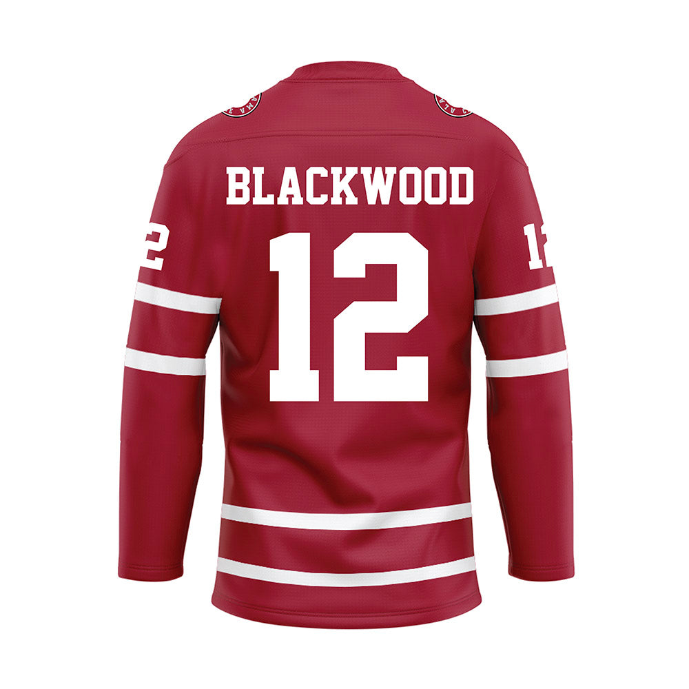 Alabama - NCAA Baseball : JT Blackwood - Crimson Hockey Jersey-1