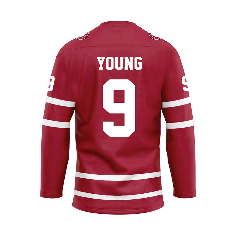 Alabama - NCAA Football : Richard Young - Crimson Hockey Jersey