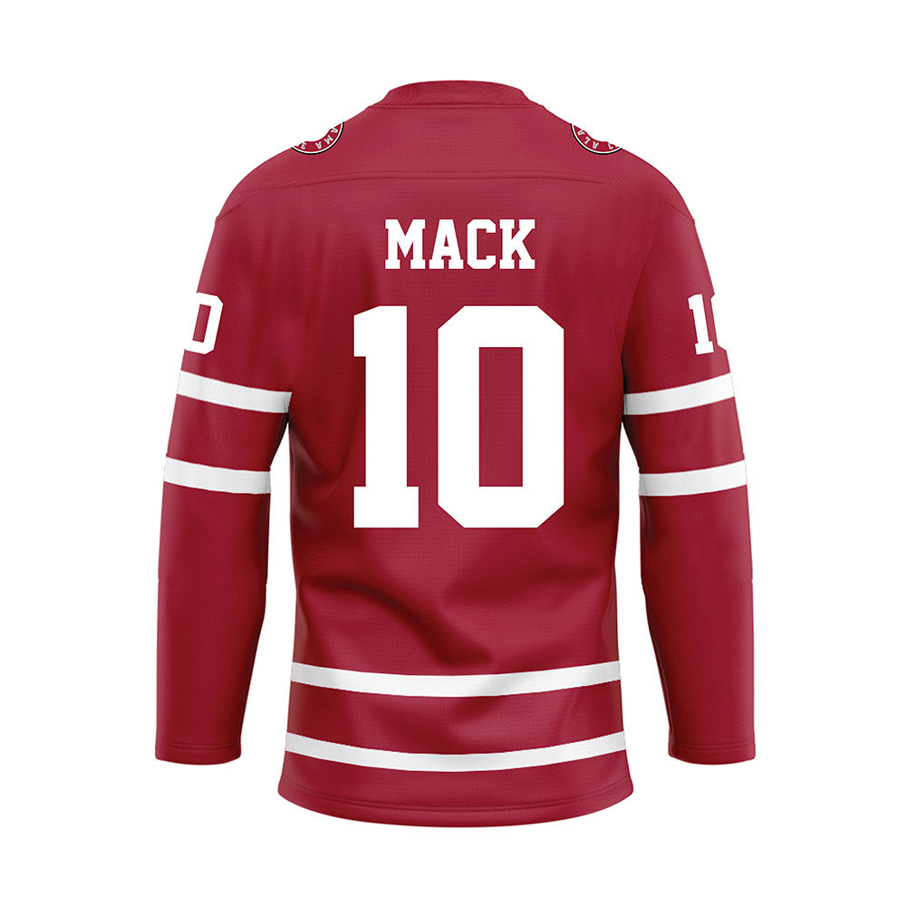 Alabama - NCAA Football : Austin Mack - Crimson Hockey Jersey