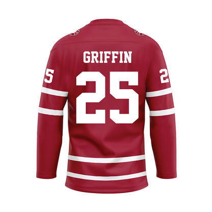 Alabama - Men's Basketball Alumni : Artie Griffin - Crimson Hockey Jersey-1