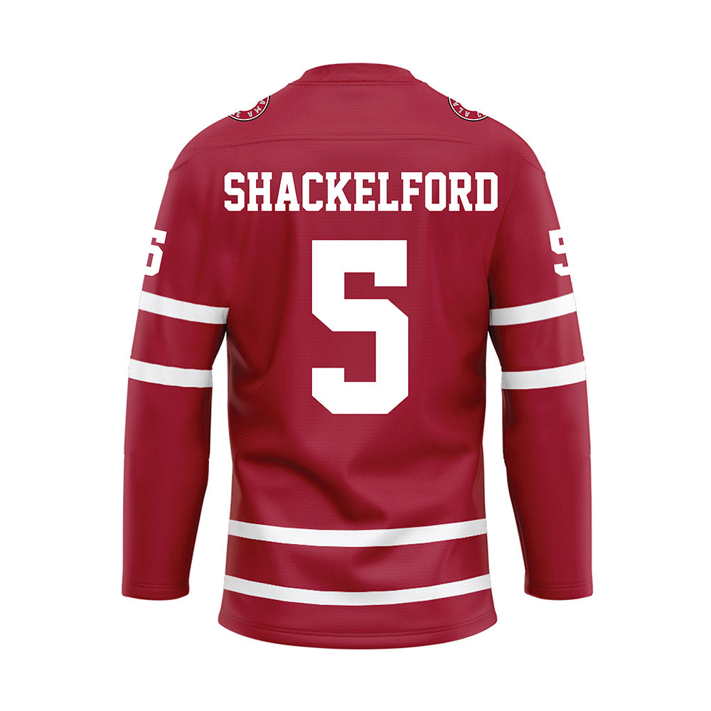 Alabama - Mens Basketball Alumni : Jaden Shackelford - Crimson Hockey Jersey