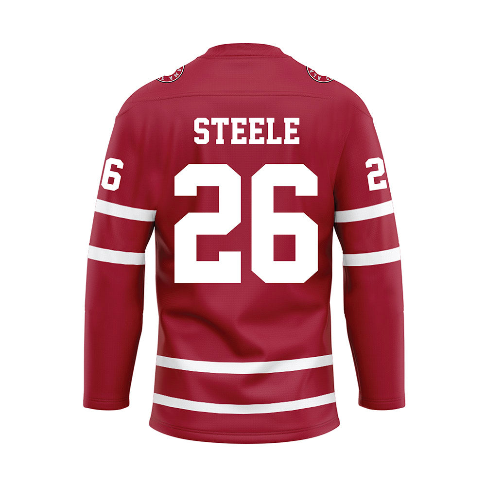 Alabama - NCAA Baseball : Peyton Steele - Crimson Hockey Jersey-1