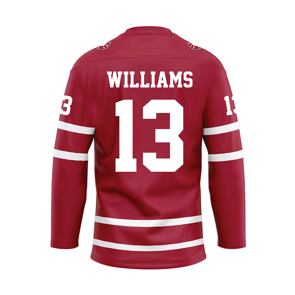 Alabama - Mens Basketball Alumni : Lucky Williams - Crimson Hockey Jersey