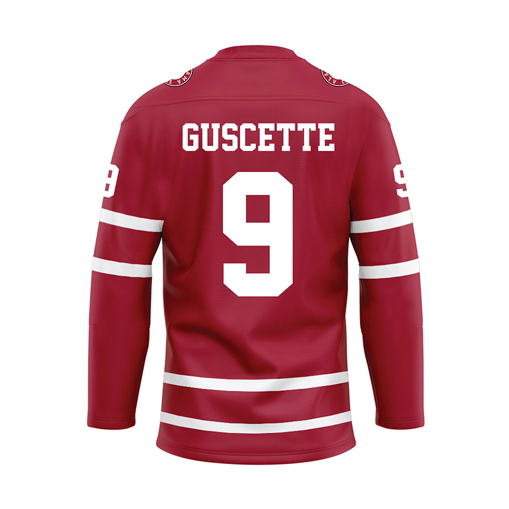 Alabama - NCAA Baseball : Mac Guscette - Crimson Hockey Jersey