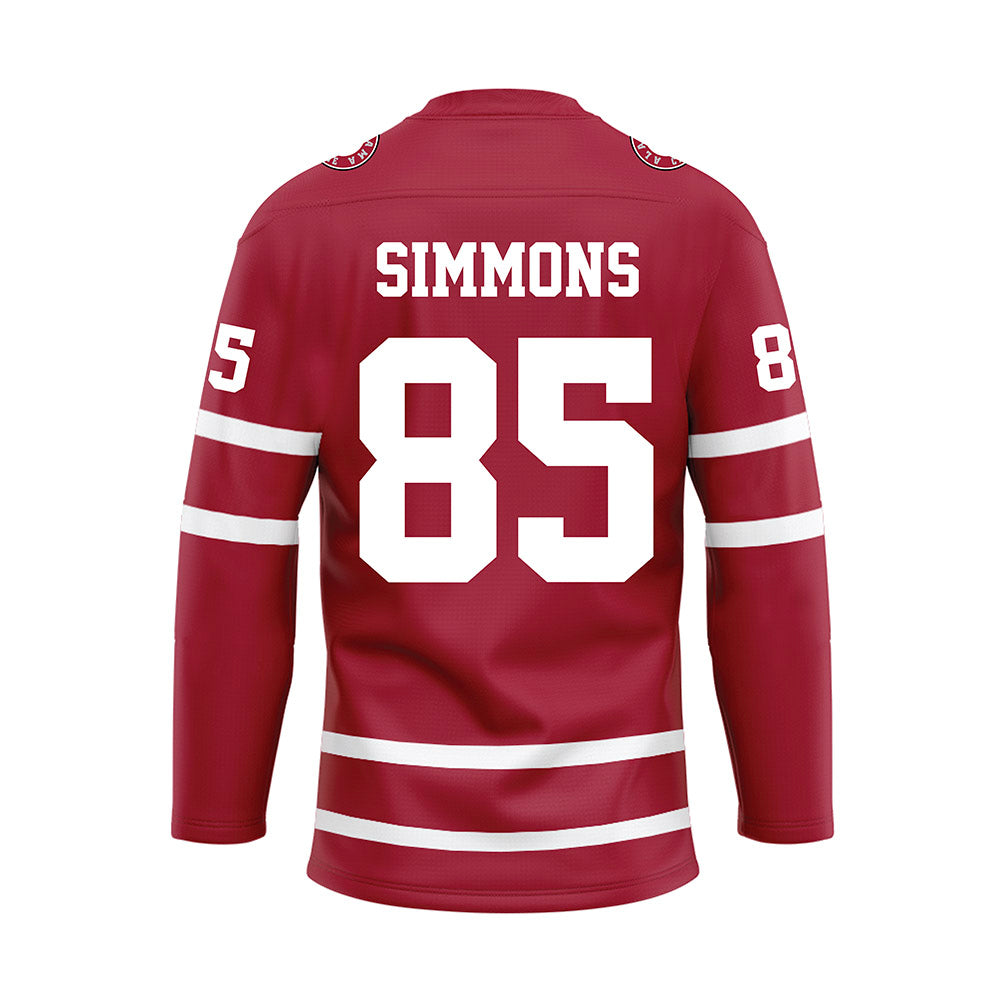 Alabama - Football Alumni : Jim Simmons - Crimson Hockey Jersey