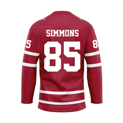 Alabama - Football Alumni : Jim Simmons - Crimson Hockey Jersey