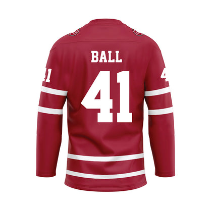 Alabama - NCAA Baseball : Connor Ball - Crimson Hockey Jersey