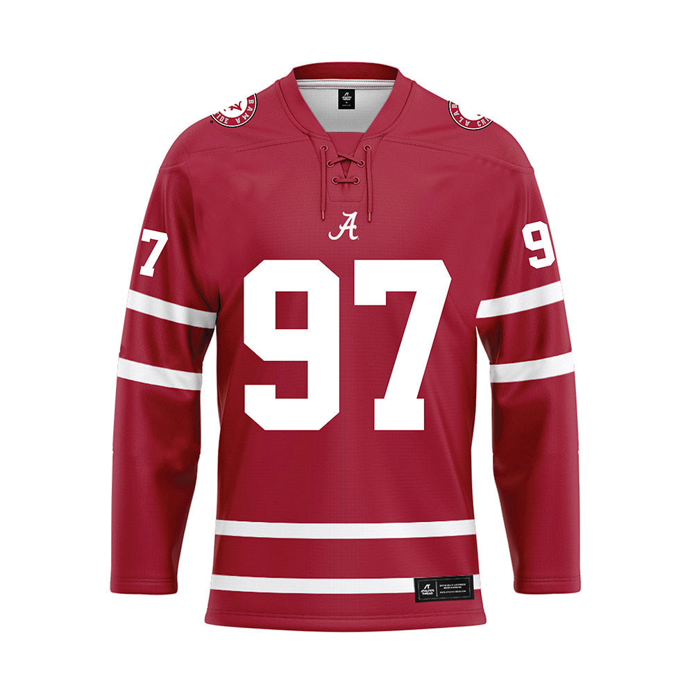 Alabama - Football Alumni : PJ Fitzgerald - Crimson Hockey Jersey