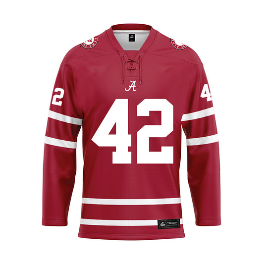 Alabama - NCAA Baseball : Ahmaad Duff - Crimson Hockey Jersey-0