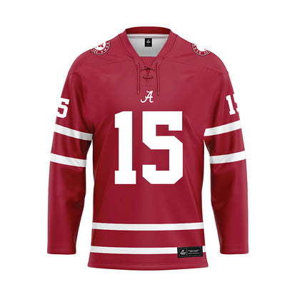 Alabama - NCAA Football : Justin Jefferson - Crimson Hockey Jersey